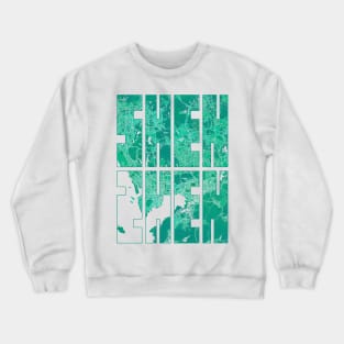 Shenzhen, China City Map Typography - Watercolor Crewneck Sweatshirt